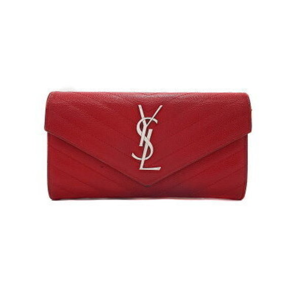 SAINT LAURENT PARIS Monogram Flap Wallet Bifold Long - Picture 1 of 8